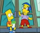 Bart Simpson and Milhouse Van Houten, iki büyük arkadaşlar